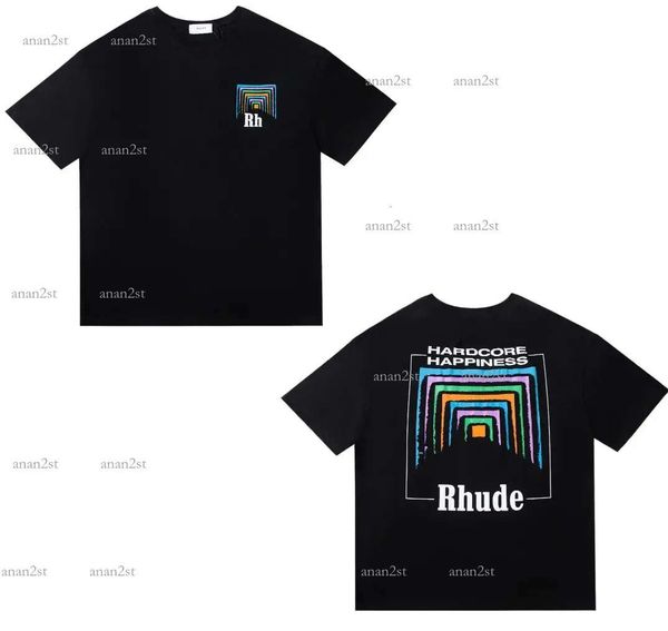 

2023 summer rhude t shirt mens designer t shirt rhude casual shirts man womens tees short sleeves sell men hip hop clothesk us size, White;black
