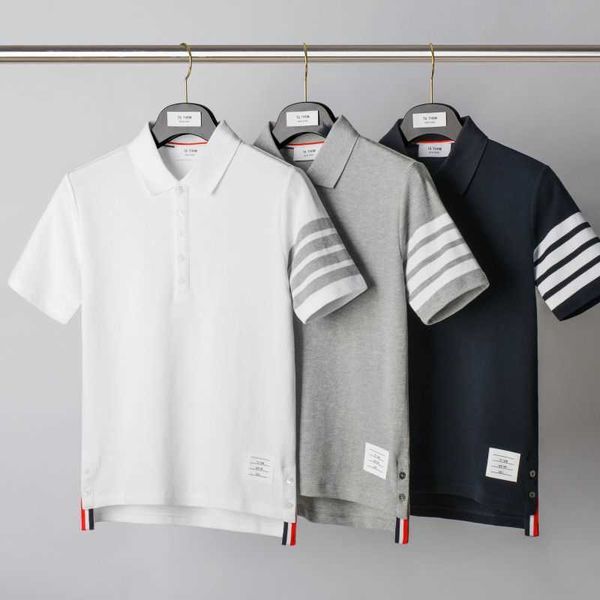 

trendy and handsome polo shirt bonzero short sleeve polo t-shirt for men women couples summer business casual paul, Black;brown