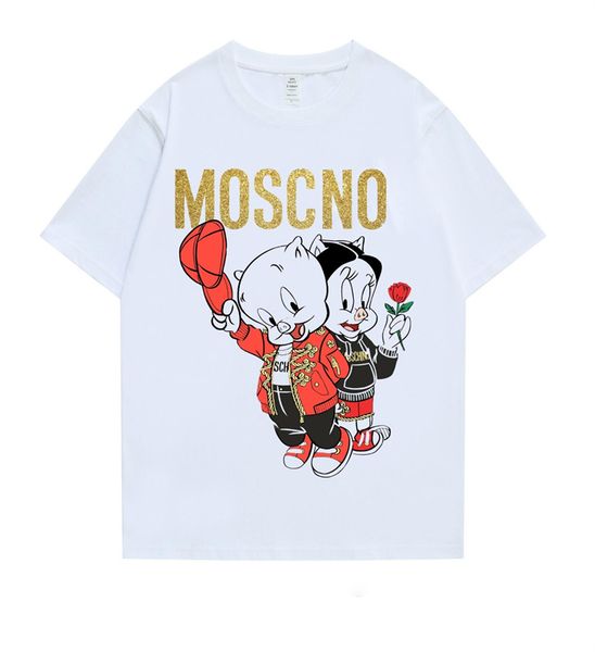 

2023 spring and summer new short-sleeved t-shirt with extremely high-density mercerized beaded ground, very delicate, good texture, cool and, White;black