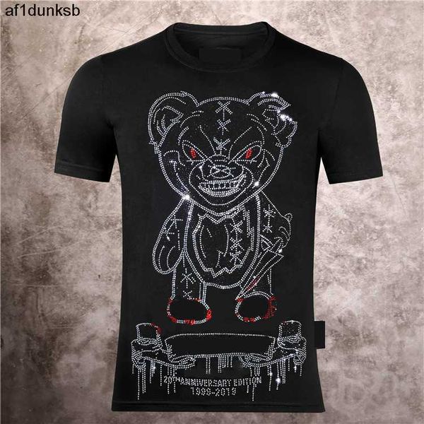 

brand philipps mens tshirts men designer plein bear skull diamond t shirt short sleeve dollar brown bear tee oneck skulls tshirt tees 11ylz, White;black