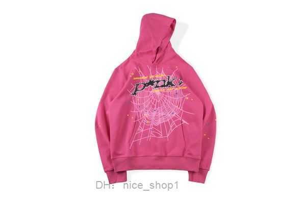 

2023 red sp5der 555555 hoodies designer women outerwear tracksuits angel number puff pastry printing graphic spider web 6 zhb0, Black