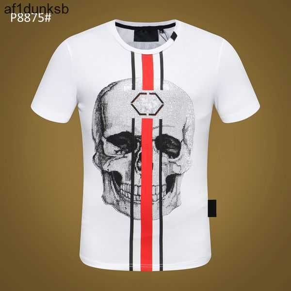 

brand philipps mens tshirts men designer plein bear skull diamond t shirt short sleeve dollar brown bear tee oneck skulls tshirt tees pb 15, White;black
