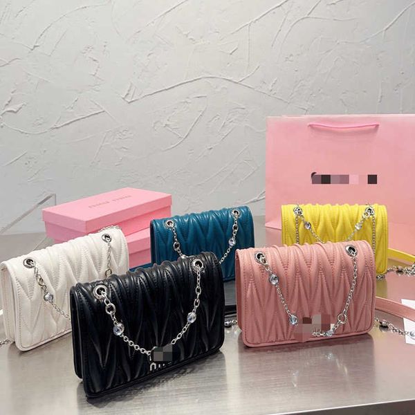 

designer bags miu bag women's western fashion bag women bags texture handbag chain bag bowling bag hobo clutch 8g8d