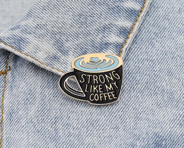 

cartoon coffee cup brooch pins european enamel funny metal brooches for girls gift new 2021 xmas badges bag clothes denim shirt pi3240983, Gray