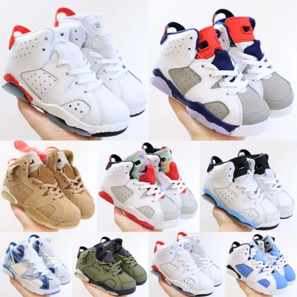 

kids shoes 6s basketball 6 running sneakers boys girls sport trainers children youth outdoor athletic shoe kid runner preschool sneaker unc, Black