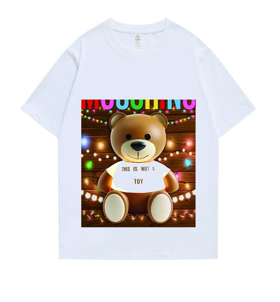 

2023 spring and summer new short-sleeved t-shirt with extremely high-density mercerized beaded ground, very delicate, good texture, cool and, White;black