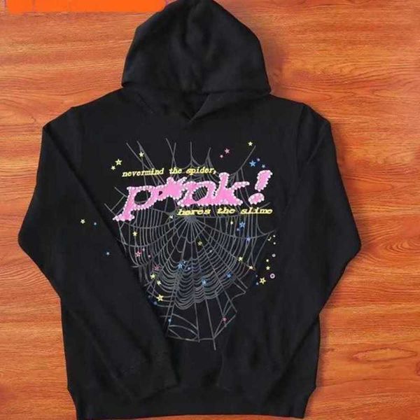 

sweatshirts designer kanyes style spider 555555 hoodie jacket spi5er 555 pink fashion streetwear printed men's and women's couple&, Black