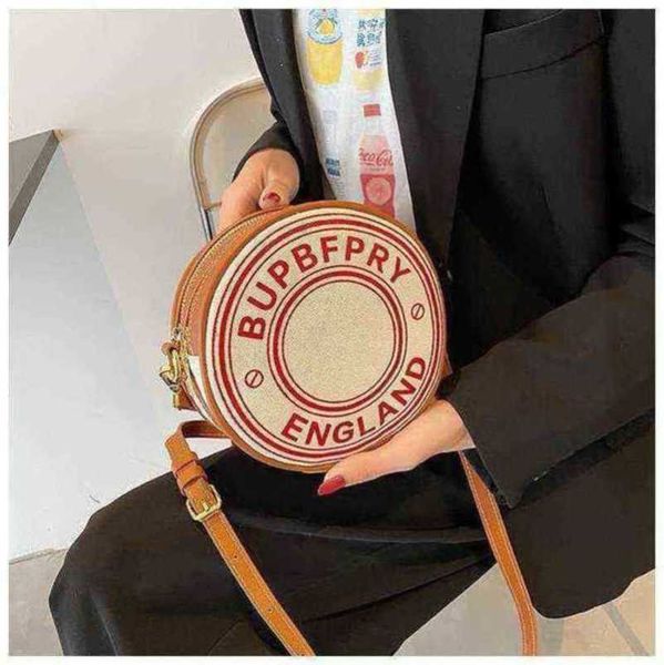 

designer luxury bags canvas small round portable shoulder messenger fashionable personalized printed letter