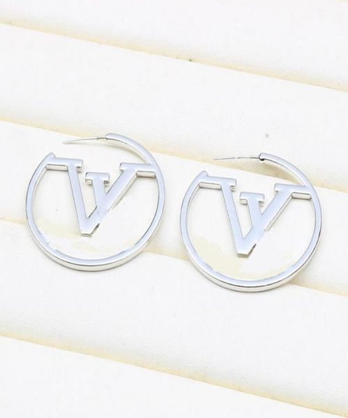 

designer ear stud earrings luxury brand women 18k gold plated 925 silver plated geometric earring for wedding party jewerlry acces5509641, Golden;silver