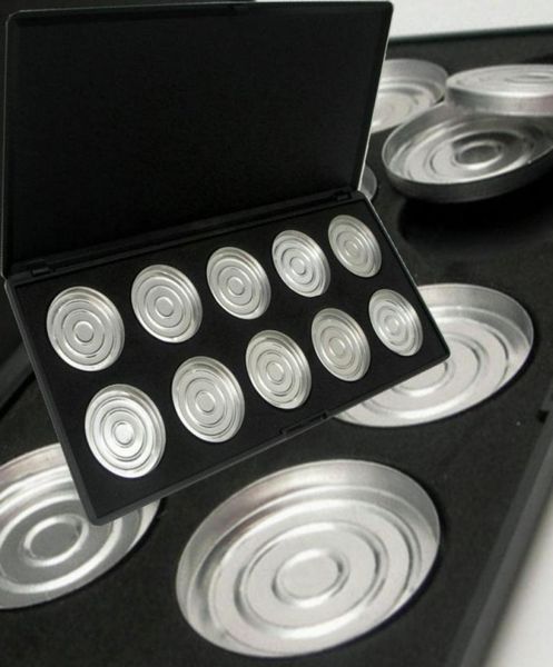 

whole new 10 pcs piece 35mm pans empty eyeshadow palette with pans no magnetic ship2358752