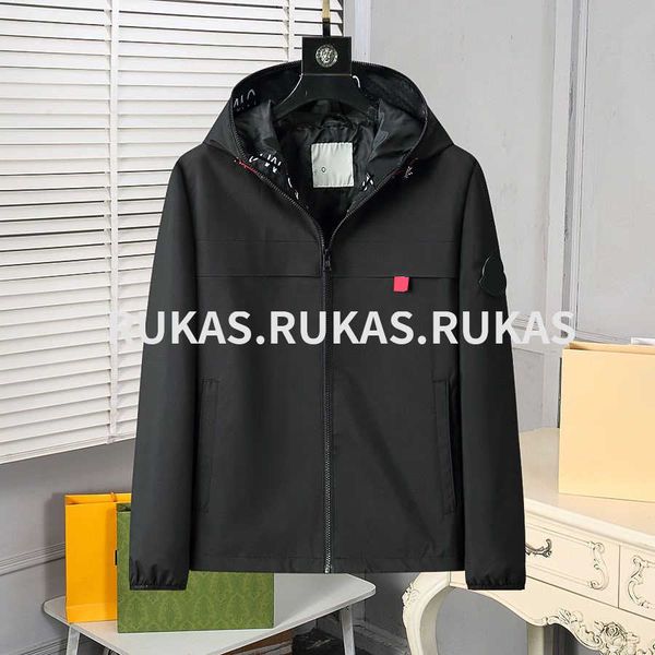

design fashion french brand coat men's jacket luxury simple autumn and winter coat jacket windproof lightweight men's long sleeve, Black;brown
