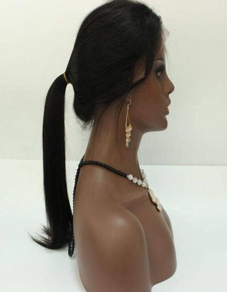 

malaysian straight wigs for women 150 density straight 13x4 lace front human hair wigs5929439, Black;brown
