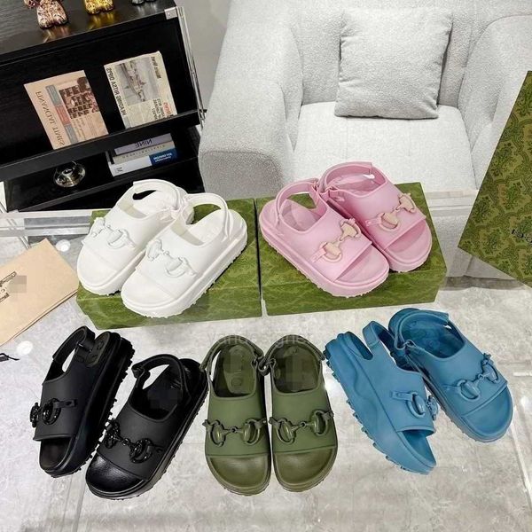 

designer slippers women mens slides gun sandle sandal shoe cabinet slippers female summer outerwear new fairy soft sole raised sandals slipp, Black