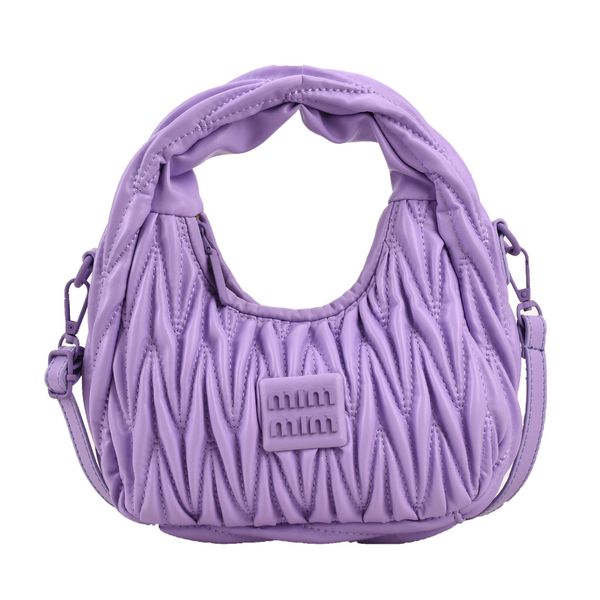 

designer bags miu bag fashion bag texture pleated underarm bag handbag simple women's bag bowling bag hobo clutch cpfa