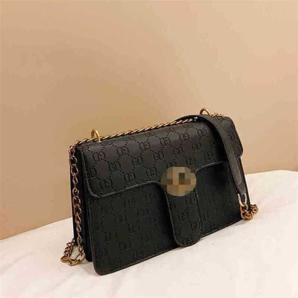 

2023 luxury bags texture style female korean version shoulder armpit chain messenger small square