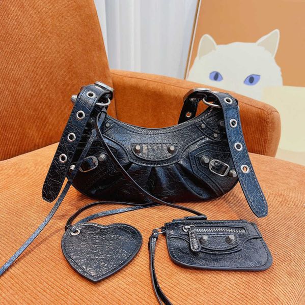 

ble cagole luxury designer le cagole pure leather motorcycle bag pleated hand purse women's fashion clutch crossbody niche high sense