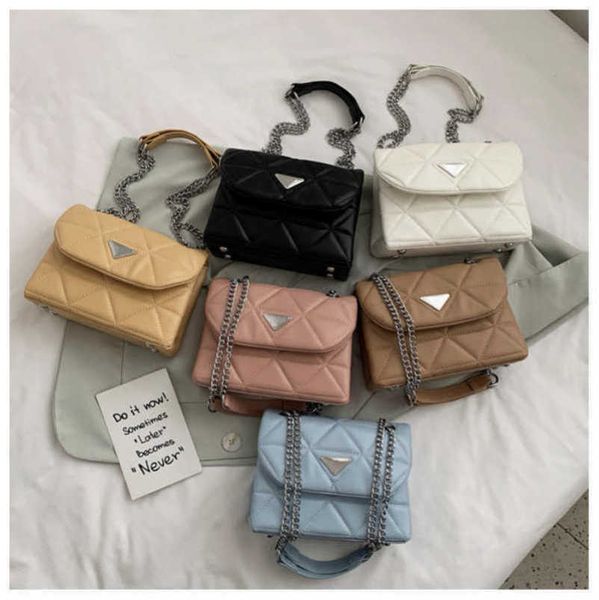 

designer 2023 factory direct sales netizen new fashion korean lingge women's wearing ins crossbody single shoulder small square bag
