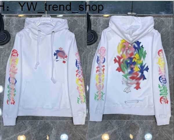 

2023mens hoodies designer chrome winter sweatshirts heart hoodie ch long sleeve zipper jacket loose coat hooded hoody men woman hip hop chro, Black