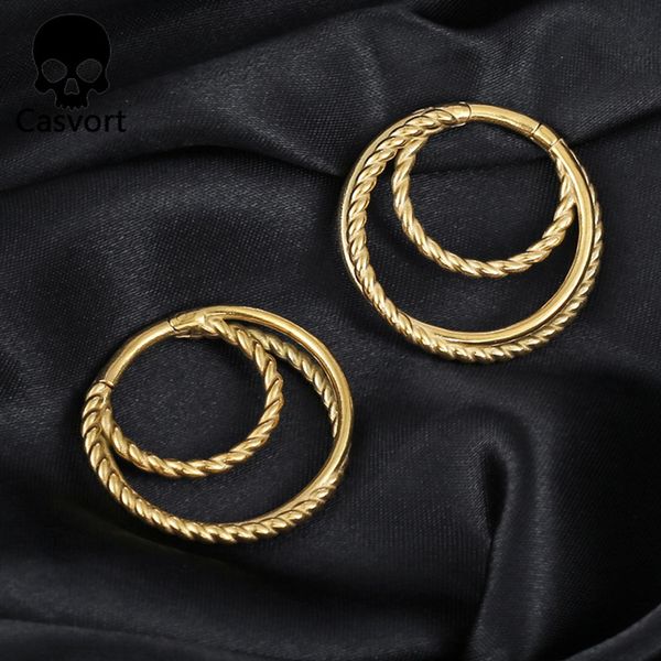 

dental grills casvort 2pcs 8g m fashion twist ear weights hangers plugs saddle 316 stainless steel piercing women body jewelry 230727, Black