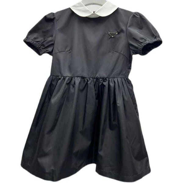 

summer women's black doll collar match receive waist knee-length dress, nylon fabric comfortable can not afford the ball, casual loose, Black;gray