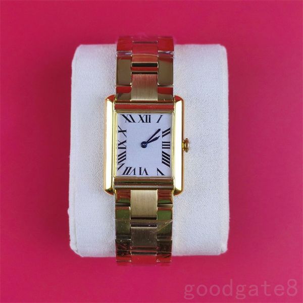 

designer watch women luxury watches swimming waterproof white dial quartz reloj fashion business party square 2813 movement watch plated sil, Slivery;brown