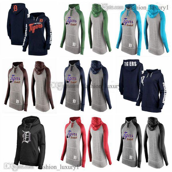

woman detroit''tigers''baseball hoodie hoody sweatshirt sweater cotton pullover brand hoodies fashion sweatshirts loose, Black