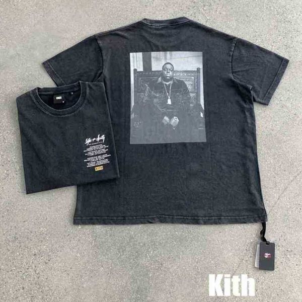 

kith biggie vintage t shirt men women 1 t-shirt summer style tees wpzn, White;black