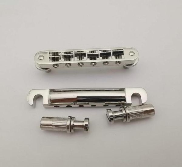 

tuneomatic guitar bridge nashville type chrome with tailpiece sbar7375183
