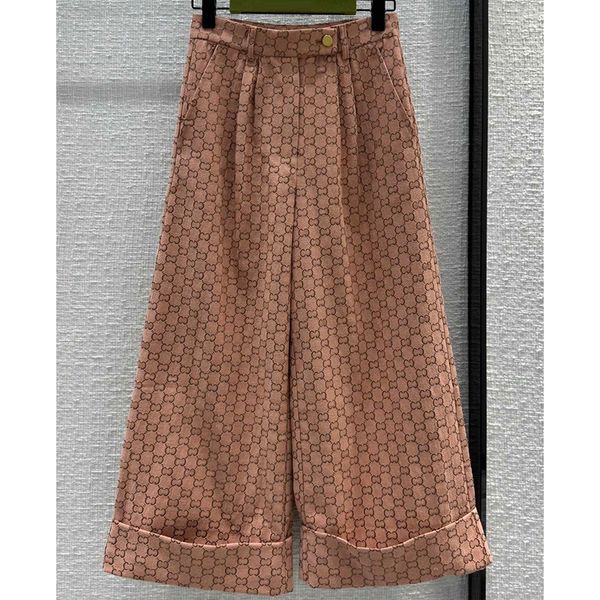 

7.27 fashion letter jacquard casual draped high waist wide leg jeans women, Blue