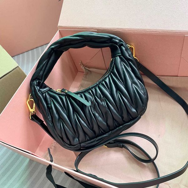 

designer bags miu bag sheepskin textured women's bag women's bag shoulder bowling bag hobo clutch 3o45