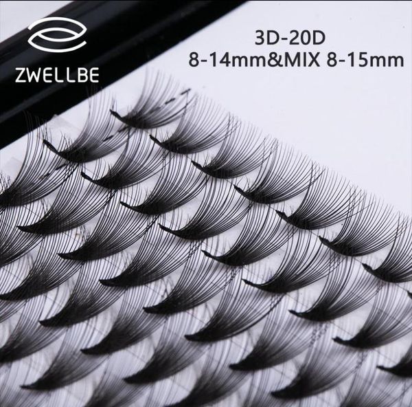 

zwellbe lashes 12 lines premade volume fans cd 3d20d lash russian volume eyelash extensions pre made lash extension faux mink2410628