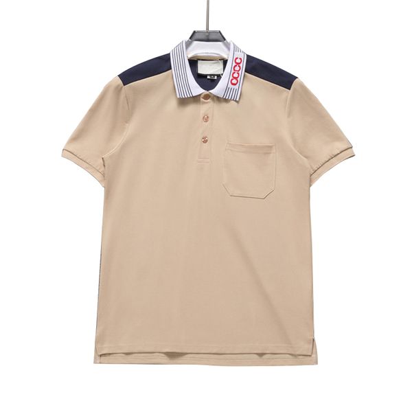 

2023men polo summer casual t shirts designer mens polos letter print fashion polo, White;black