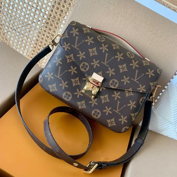 

handle m44875 pochette clutch bags womens purse m44876 designer embossed handbag shoulder sling bag strap mens luxury leather small crossbod