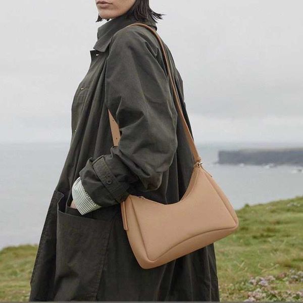 

pole underarm bags women cowhide shoulder crossbody bag crescent bag small genuine leather handbag 230715