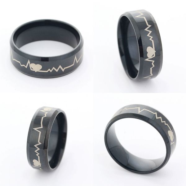 

30 pcs mens and womens love lines fashion stainless steel rings couple rings mens party gifts womens couple jewelry wholesale, Golden;silver