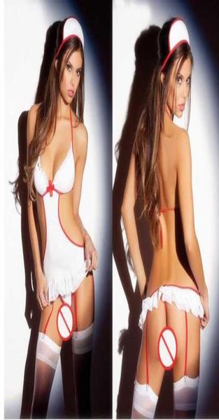 

new lingerie cosplay halloween role playing onepiece dress white big backless nurses fun nurses temptation dress wholesa1987461, Black
