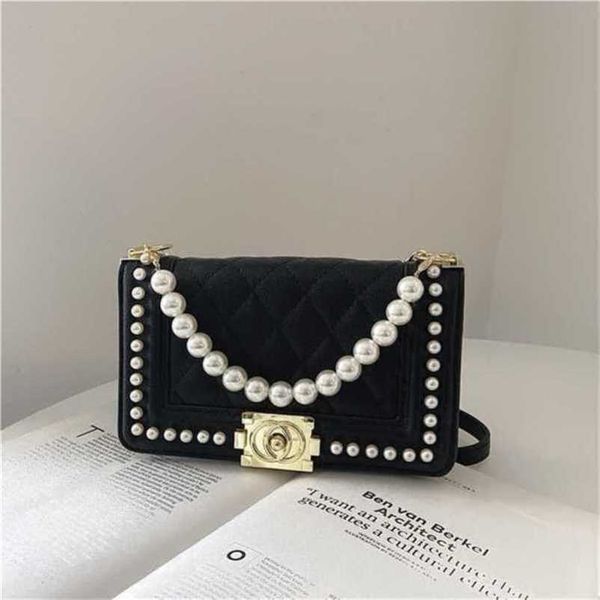 

2023 new luxury bags messenger simple chain pearl shoulder women