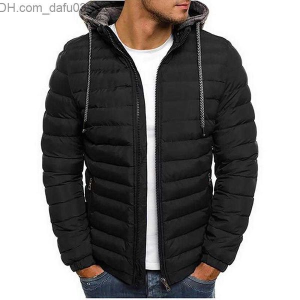 

men's down parkas men's down parkas shujin winter jacket men clothes 2022 brand hooded parka cotton coat keep warm jackets fashion, Black