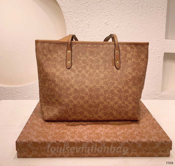 

fashion handbag female designer business shoulder bag weaved canvas leather luxury designer double vintage medium tote bag 104347