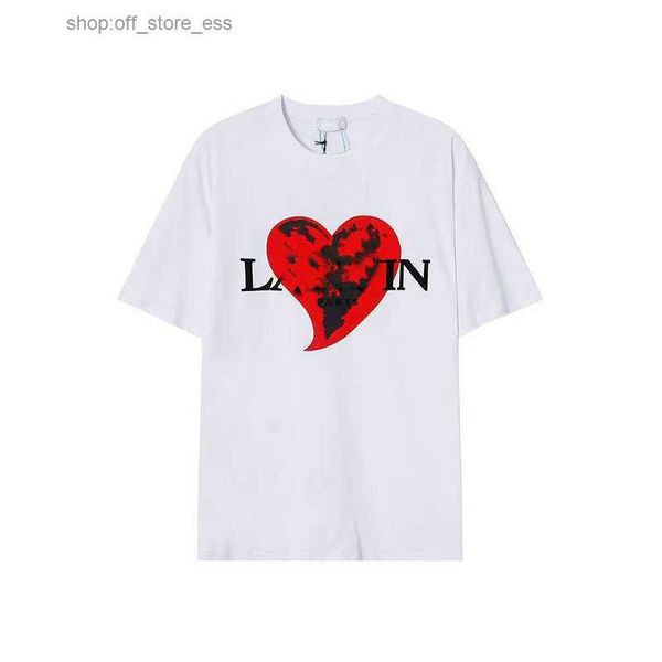 

2023 galleries t shirts lanvin shirt new cotton soft anti-wrinkle retro decorative printing letters casual student lovers short sleeve 11 tj, White;black