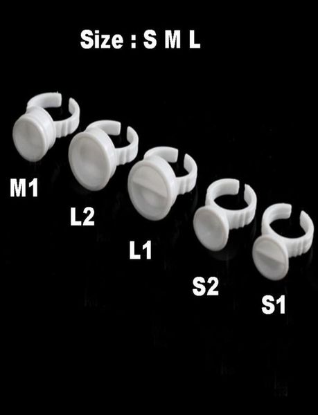 

adhesive eyelash pallet holder set disposable glue holder ring pallet for eyelash extension tattoo pigment tools3570852