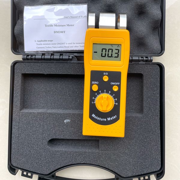 

handheld textile moisture meter dm200t high performance moisture tester measuring range 0~50% 4 digital lcd display