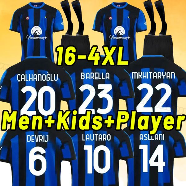 

lukaku soccer jerseys 23 24 inter barella vidal lautaro eriksen alexis dzeko correa uniforms football shirt 2023 2024 milan player version m, Black;yellow