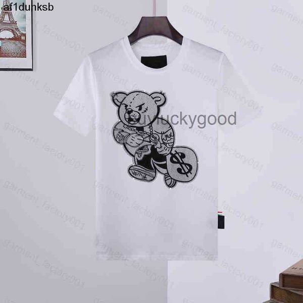 

short outlet luxury designer phillip plain men designer pp skull diamond t shirt philipps sleeve dollar factory brown b n36w bes philipps pl, White;black
