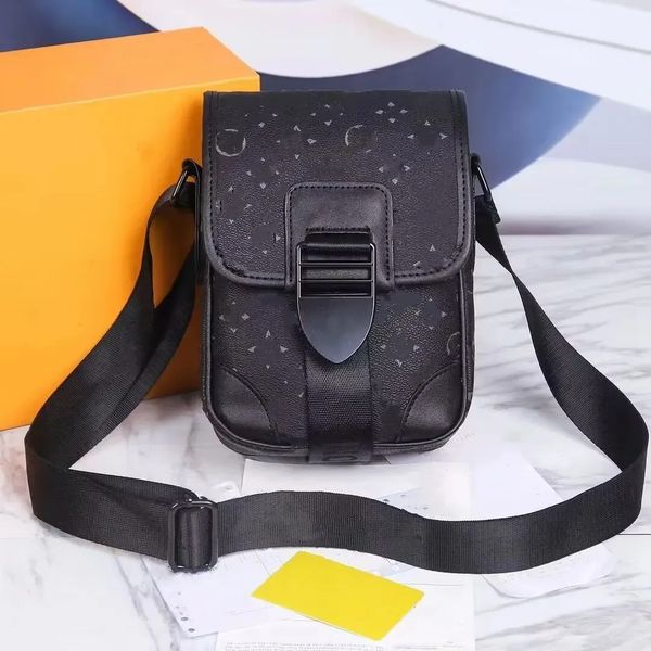

men's brown messenger mobile phone wallet card bag archy adjustable shoulder magnetic buckle flip open coated canvas crossbody bags sma