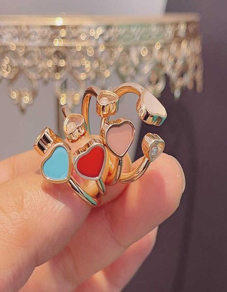 

brand pure 925 sterling silver jewelry heart rings natural gemstone malachite opal agate rings happy diamond1510397, Golden;silver