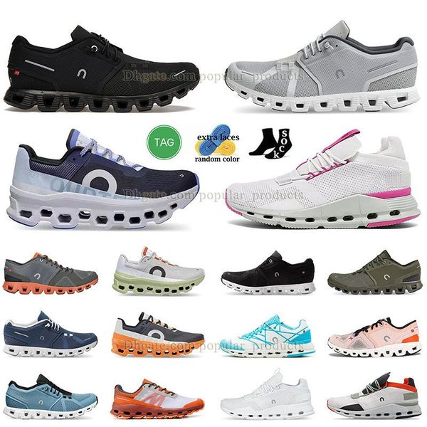 

on cloud run shoes for mens women clouds 5 3x tec runner sneakers on cloud monster nova serfer swift barbie ultra black grey purple pink and