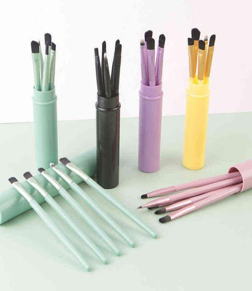 

5pcs professional travel portable mini eye makeup brushes set smudge eyeshadow eyeliner eyebrow brush lip make up brush kit8070013