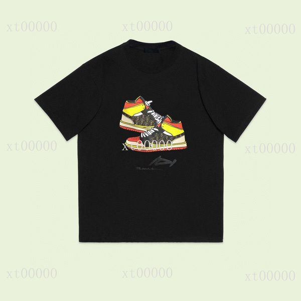 

22ss designer letter printed t shirts tee sweatshirt fashion high street short sleeves summer casual t-shirt breathable men women crew neck, Black;brown