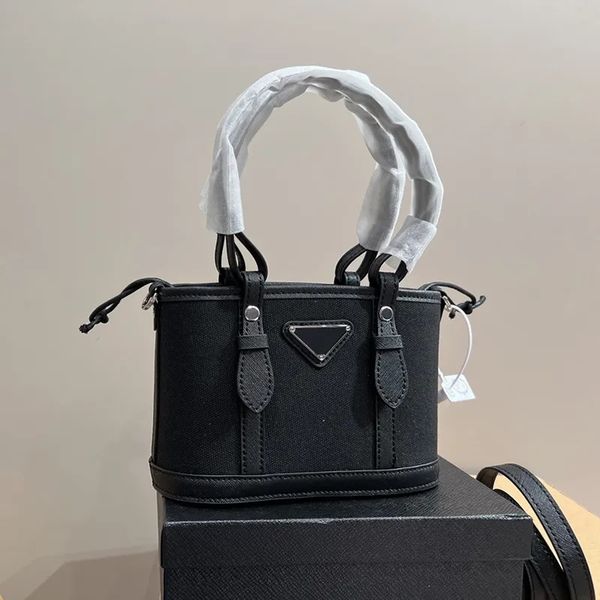 

designer handbag women's crossbody bag fashion shoulder bag canvas casual bucket bag vegetable basket drawstring bag triangle tote bag